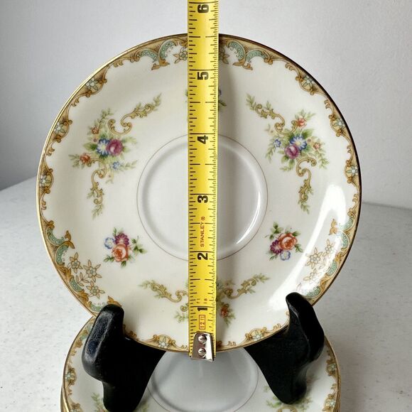 Set Of 4 Tea cup plates Only Empress China “Windmere” Japan Gold Replacement - Picture 9 of 9